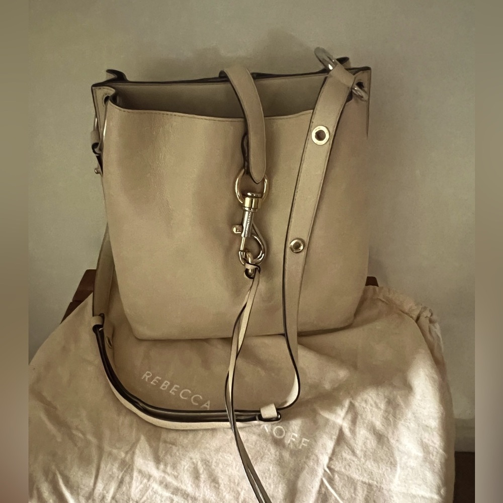 Rebecca Minkoff Megan Crossbody Shoulder Bag in Cream Adjustable Strap